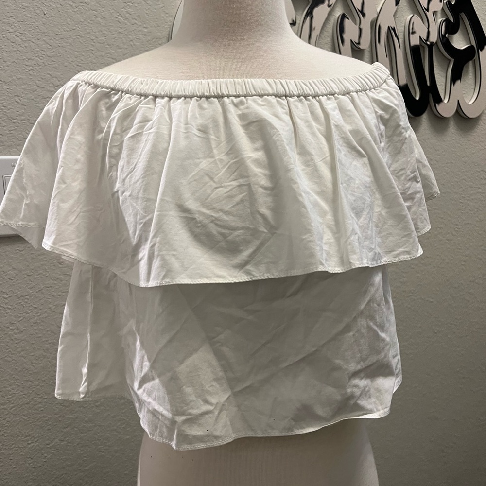 Bershka White Off Shoulder Top